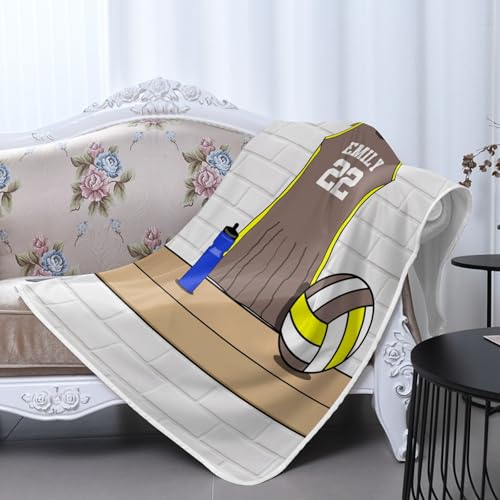 GoTussWO Personalized Gift Volleyball Sport Crepe Safe Blanket, Stroller Canopy Replacement,40x50Inch