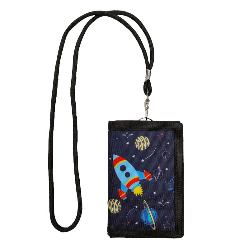 Portafoglio Per Bambini Con Cordino - Design A Stella Con Zip E Scomparti Per Carte E Banconote - Foto 6