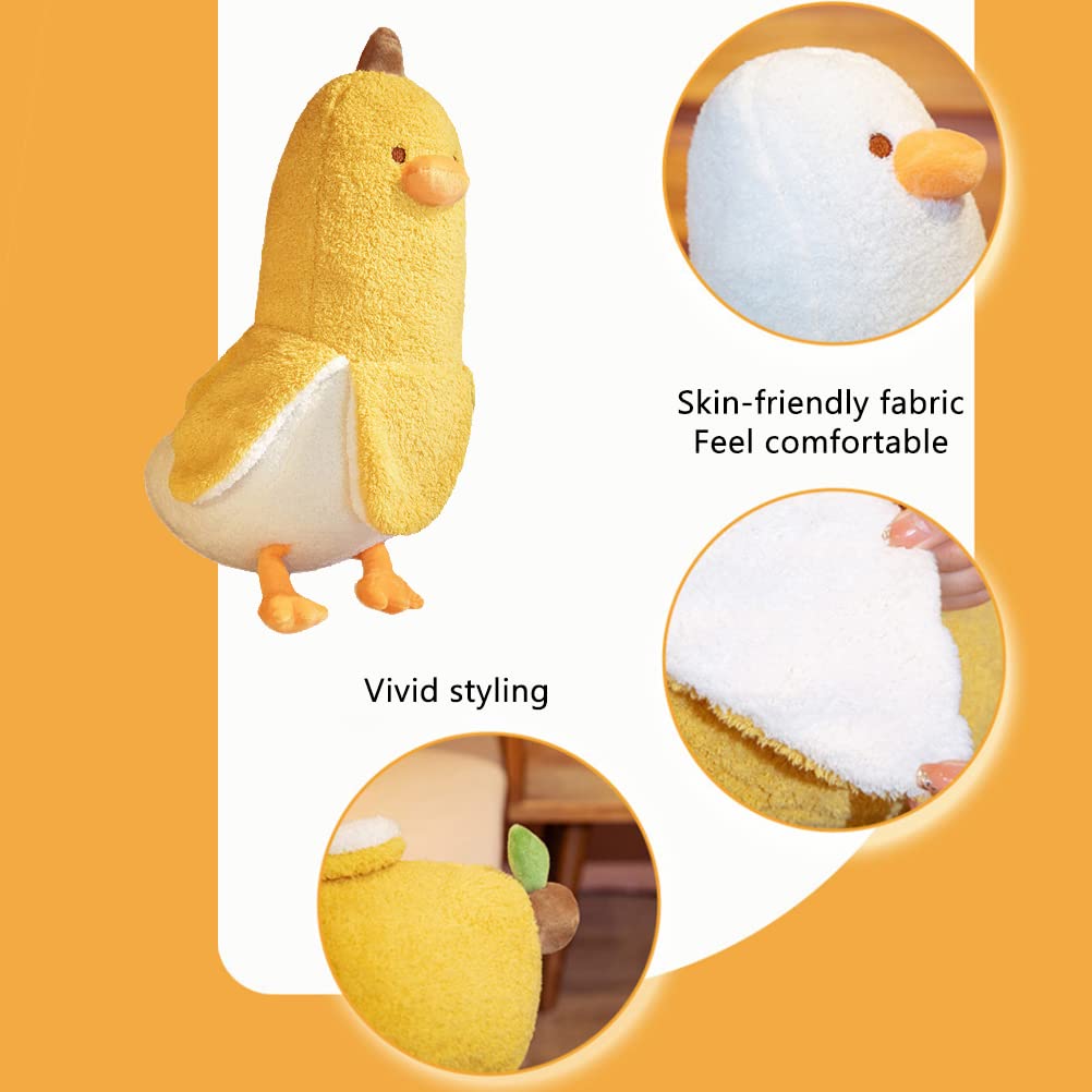Blanc -Poupée d'oreiller de canard banane de 70 cm, jouet de poupée en peluche en forme de
