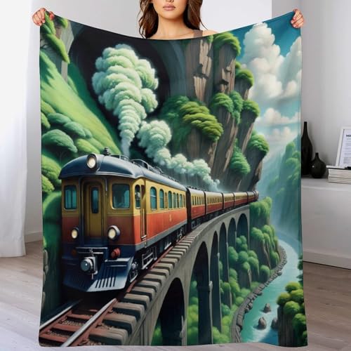 Couverture polaire train à vapeur le cadeau idéal pour passionnés