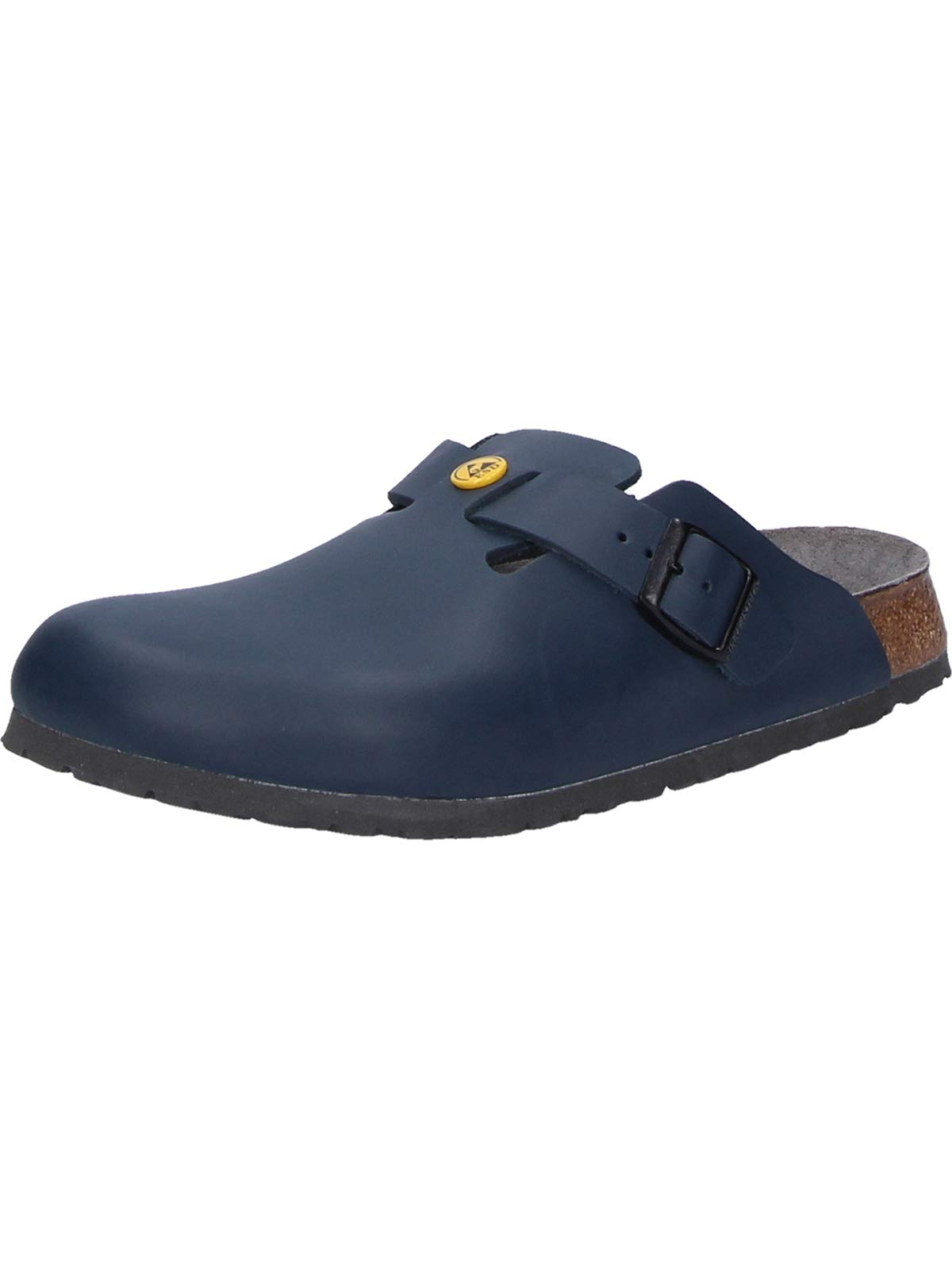 Birkenstock Herren Boston EsdBoston Antistatik/Naturleder, blau, Größe 42, Normale Sohle