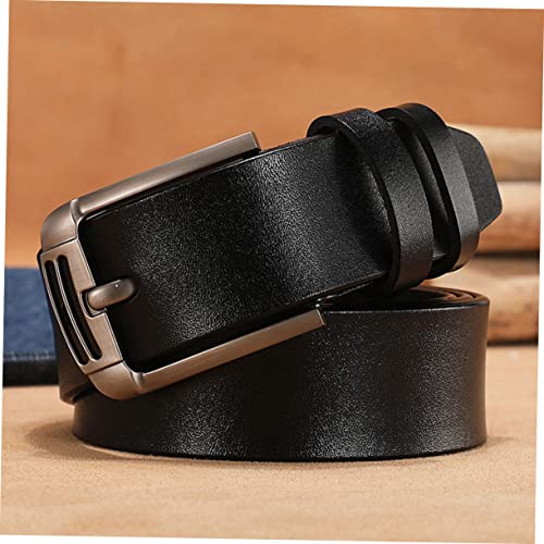 Adjustable Mens Belt Pin Buckle Belt Casual Dress for Men Black Mens Stretch3