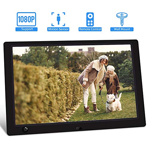 Digital Picture Frame, Jimwey 10.1 Inch 1920x1080 IPS Screen Digital Photo Frame