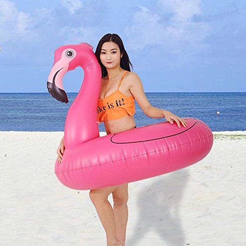 Hiwena Flamingo Float, Inflatable Flamingo Pool Float Tube For Party, 41 Inches Pink Flamingo Float, For Ages 9+ #TOP1