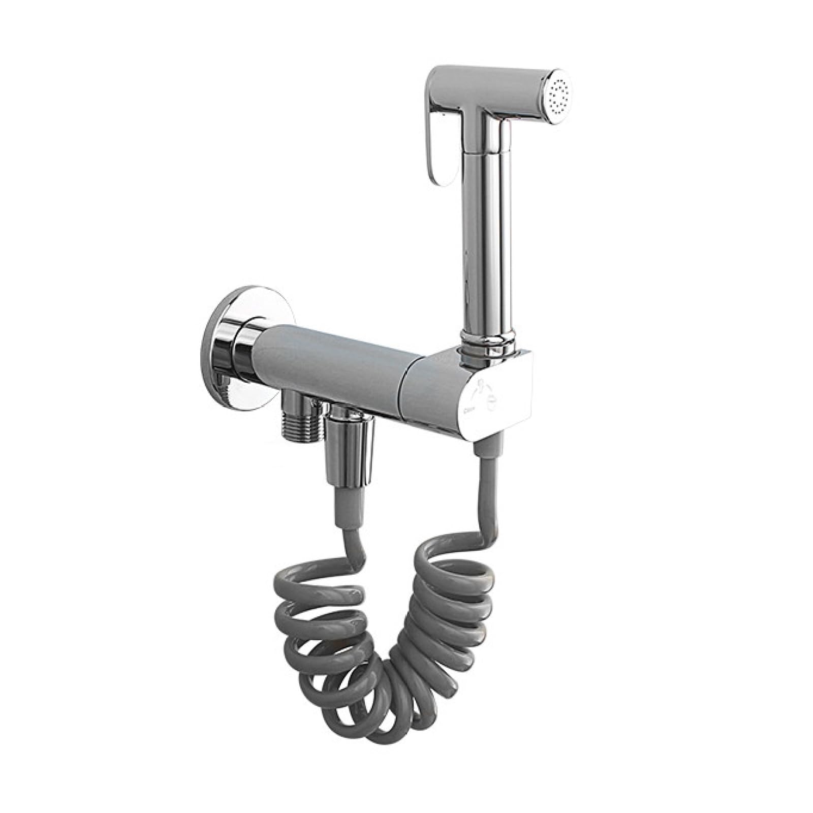 Kit Spruzzatore WC Cromato Set Di Doccetta per Bidet In Ottone Montaggio A Parete | Doppia Uscita con Tubo Può Essere Collegato Alla Toilette O Alla Lavatrice