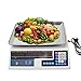 YQJY Balance Magasin Compter Pesée Balance, Balances à Légumes, Barème électronique Échelle de Prix à Affichage Double Face, avec Fonction D'épluchage Nul,White