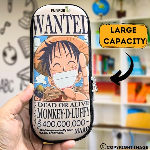 Image of FUNFOB One Piece Monkey D Luffy Pencil Box for School College for Pen Pencil Or Other Stationery Products Pouch | Luffy Wanted