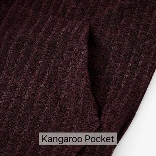 Image of GIVON Women's Lightweight Zip Up Hoodie Brushed Knit Stretchy Fabric Long Sleeve Thin Jackets with Kangaroo Pocket