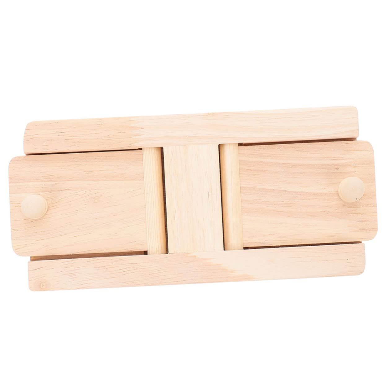 BESPORTBLE 2pièces Jouet Interactif pour Hamster Et Chinchilla Cachet De Friandises Bois Accessoire Ennui pour Rongeurs avec Double Couvercle Rotatif
