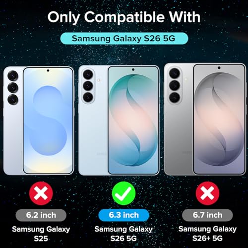 ivoler für Samsung Galaxy S26 Panzer Schutz Glas, mit Einfache Installationswerkzeug, 9H Härte Schutzfolie, HD-Klar, Kratzfest, Anti-Bläschen, Anti-Fingerabdruck, Kompatibel mit Hülle, 3 Stück 2