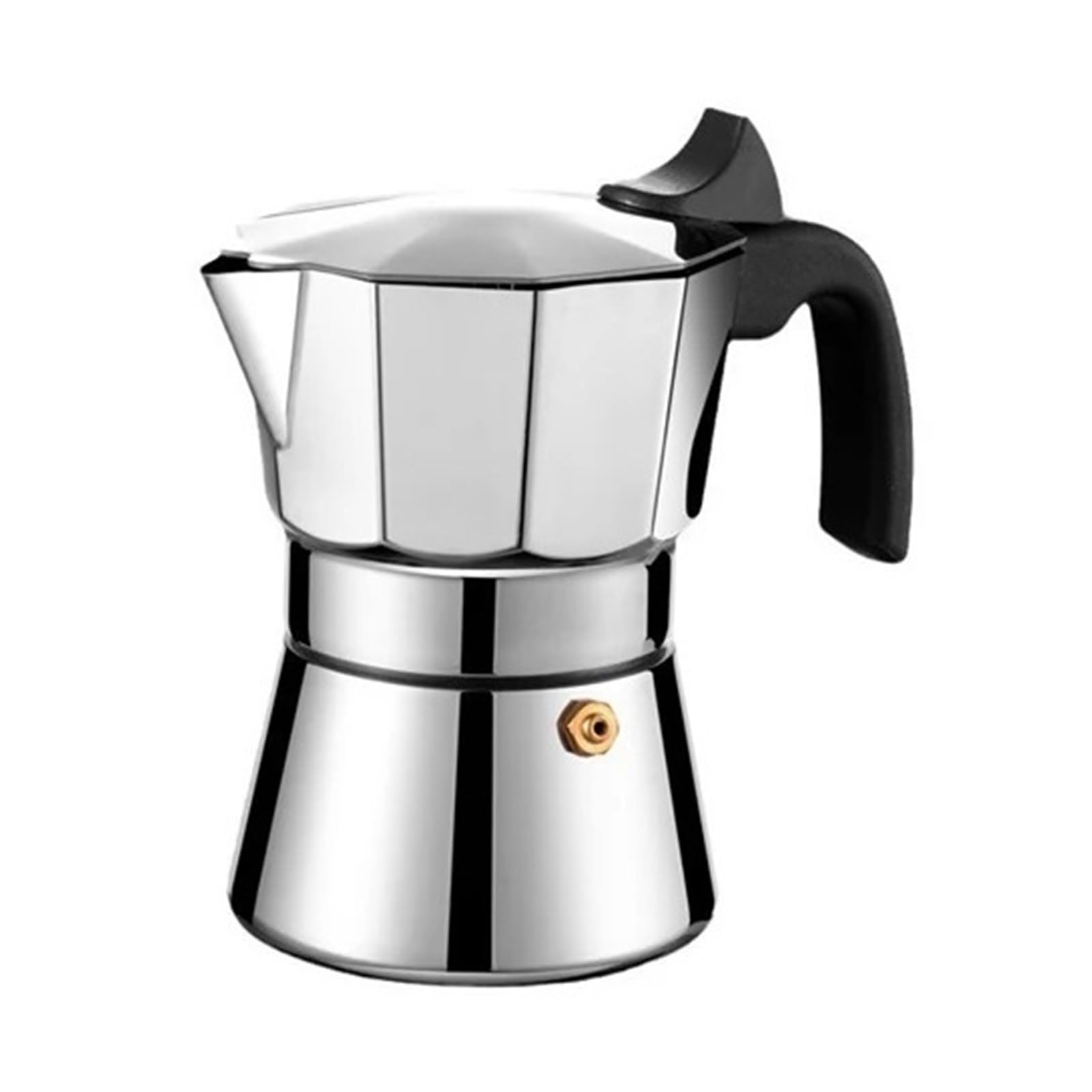 Genérico Cafetera octogonal de acero inoxidable 150ML, Moka italiana, cafetera Espresso casera, accesorios elaboración manual