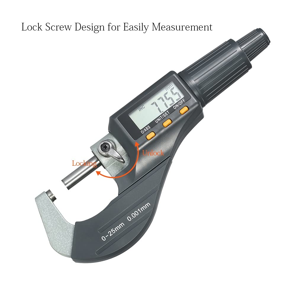Cyfrowy mikrometr 0-25mm elektroniczny cyfrowy mikrometr zewnętrzny 0.001mm głębokość mikrometr wysoka precyzja mikrometr zacisk