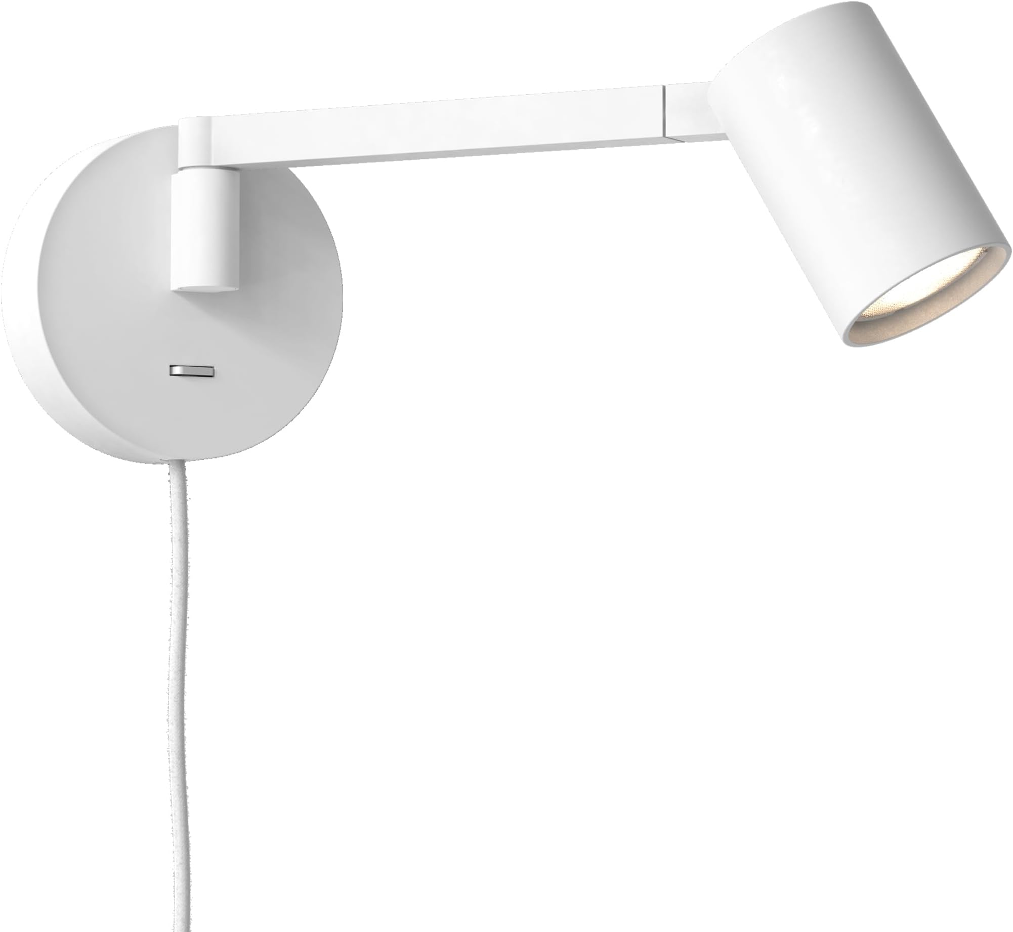 Ascoli Swing Plug in Indoor Reading Light (Matt White), GU10 LED Lamp, Designed in Britain - 1286137-3 Years Guarantee