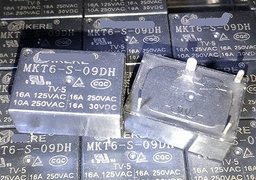 Relais MKT6-S-09DH 4 broches 9V 16A pour circuit électronique