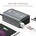 BESTEK 300W Power Inverter DC 12V to 110V AC Car Inverter with 4.2A Dual USB Car Adapter (Gray)
