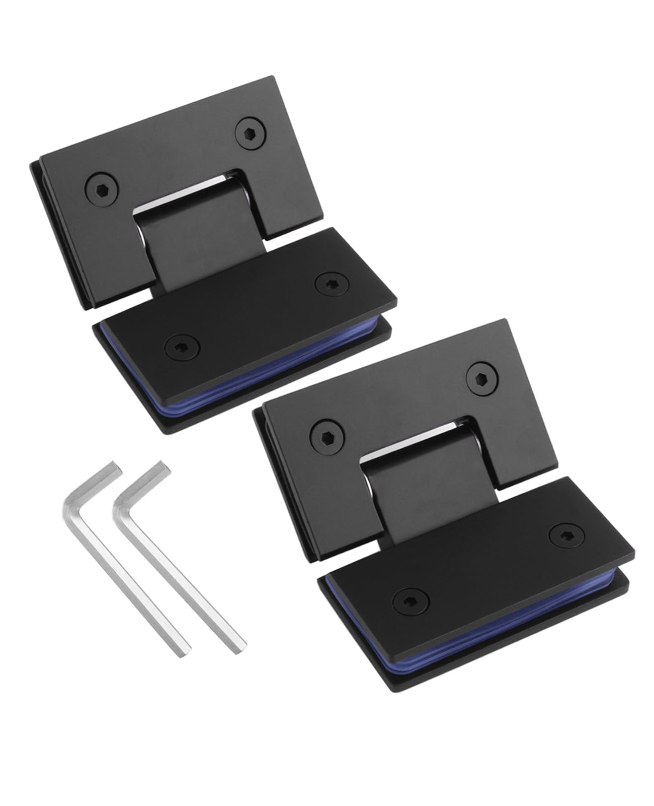 Wanlian Black 135 Degree Shower Door Hinges,Frameless Glass Door Hinges,