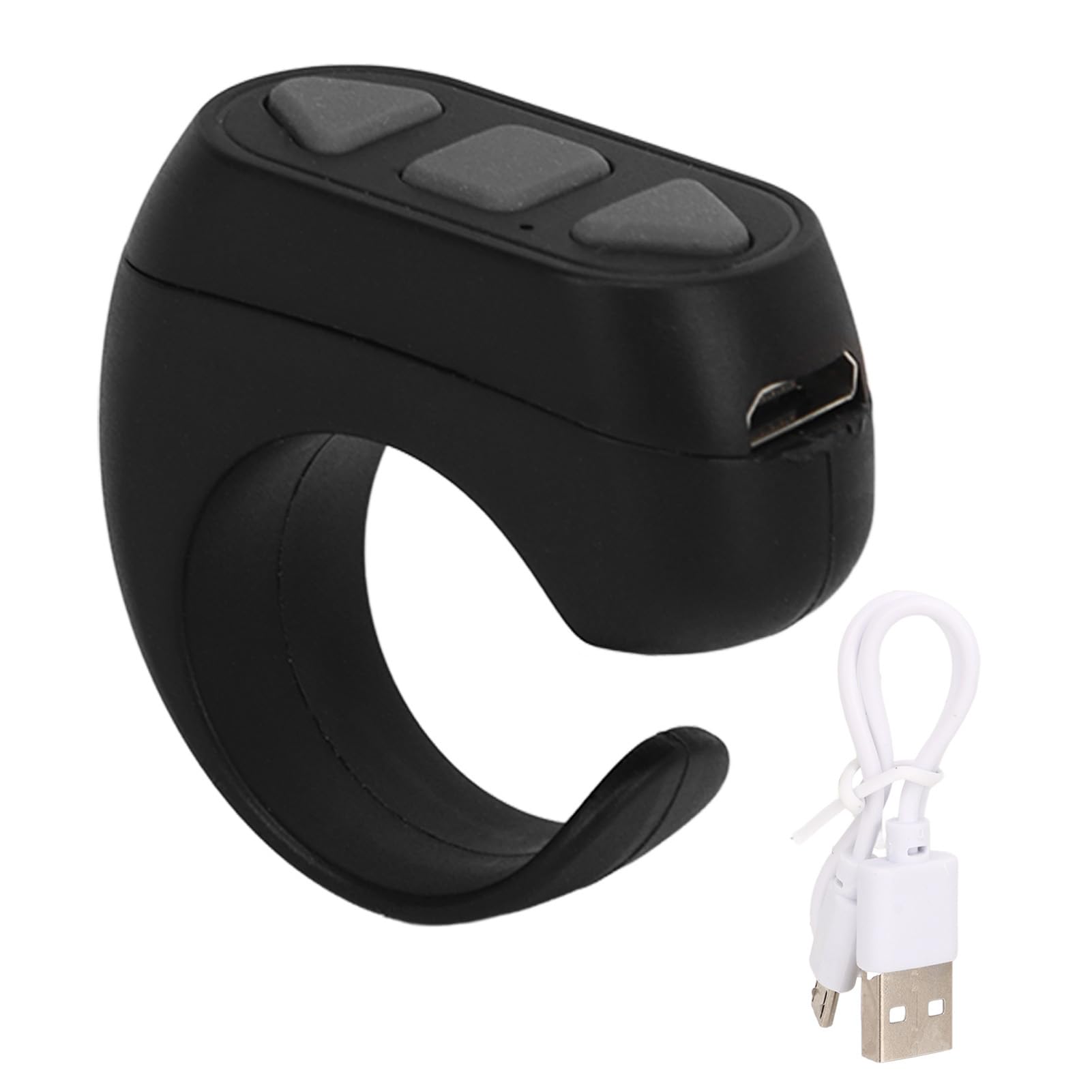 Bluetooth Afstandsbediening ZL-03 – Page Turner Voor TikTok, Selfie, Scrollen – Ringvormig – Voor Android, IOS En Harmony – Incl. Oplaadkabel