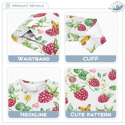 JUNZAN Funny Loganberry Fruit White Little Boys Hooded Sweatshirt Crewneck Outerwear for Kids Sports 4T3