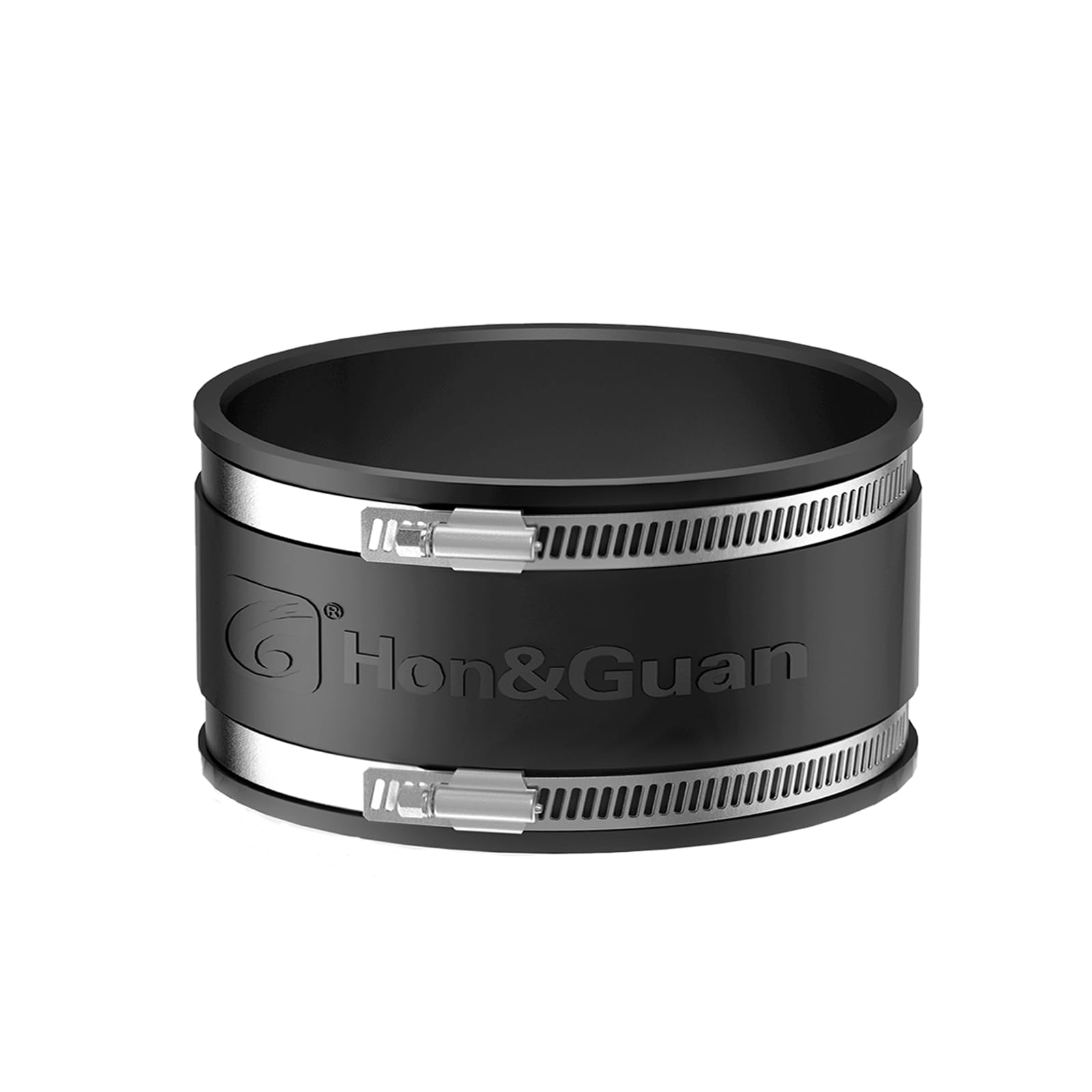 Hon&Guan 8 Dust Collection Fittings Rubber Noise Reduction Clamp for 8 Inch PVC Pipe/HVAC Inline Duct Fans and Carbon Filters/Duct Reducer