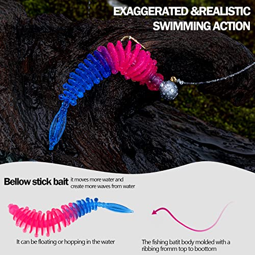 QualyQualy Leurres de pêche en caoutchouc - Pour pêche à la truite, sandre et perche - Image 6