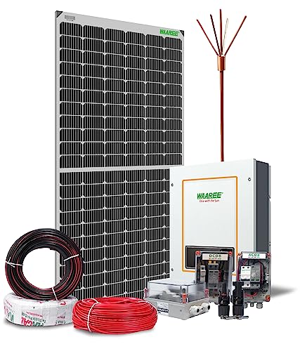 Image of WAAREE Solar 5kW TOPcon System Kit -Single Phase |Solution for Residential & Commercial | High-Performance | Easy Installation & Grid Connectivity |Complete Kit with 23 Components