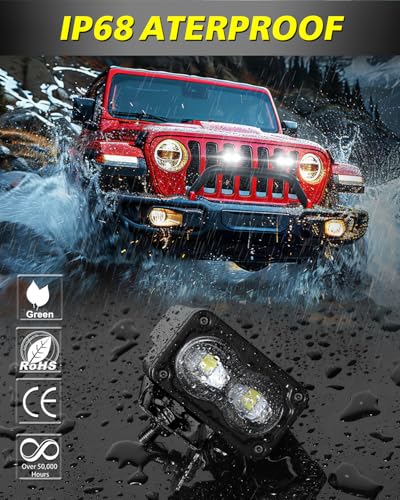 Image of 3 Inch SAE LED Fog Lights 40W DOT Approved Mini LED Light Pods Street Legal Cut-Off Low Beam Small Offroad Lights Fog Pods Lights 2 Packs for Trucks Pickup Motorcycle Dirt Bike SUV UTV ATV