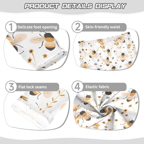 senya Girls Printed Leggings Yoga Pants Honeybee Pattern for Kids in 4t to 10 Years, 4T3