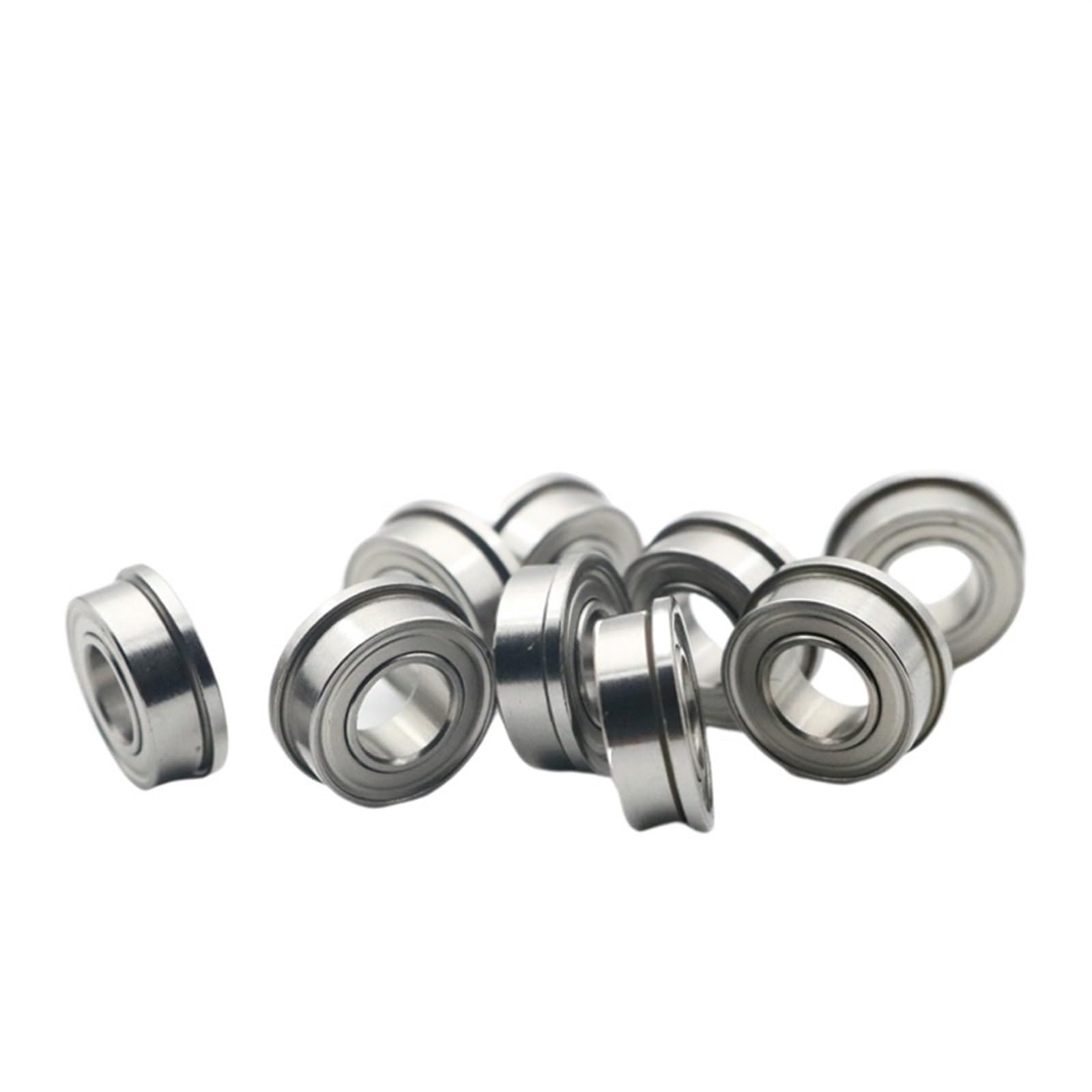 IEUMJNAT Bimetal Seal Shield Micro deep Groove Bearing 10pcs F695-2RS 5 * 13 4mm Flanged Miniature Ball Bearings 3D Printer