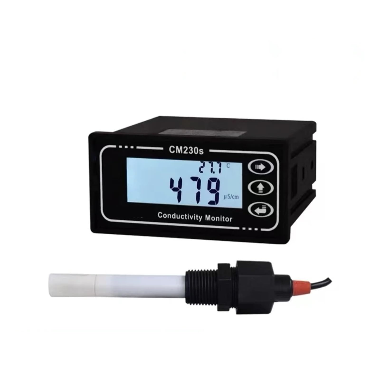 Medidor de conductividad AC220V Electrodo roscado, Medidor de conductividad en línea, Medidor de instrumento Electrodo de conductividad Reemplazo de agua