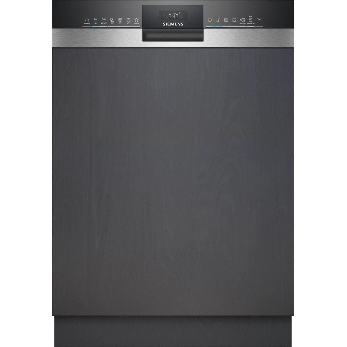 Siemens SN53HS10TE iQ300 - Lavavajillas inteligente parcialmente integrado, 60 cm de ancho, cesta para cubiertos, acero inoxidable, silenciosa con iQdrive, aquaStop, cesta superior regulable en altura
