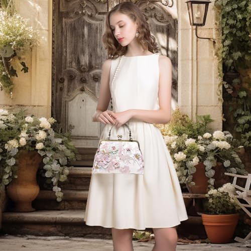 Image of Evening Bag Vintage Purse Kiss Lock Purses and Handbags for Women Formal