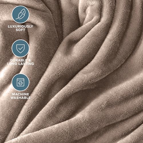 image for Bare Home Fleece Blanket - Full/Queen - Ultra-Soft Lightweight for Bed
