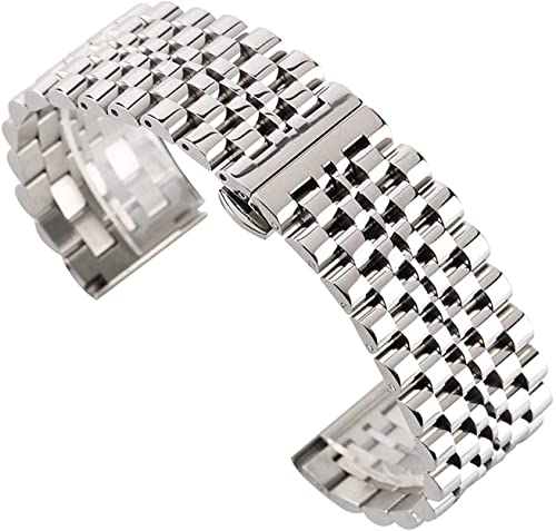 Bracelet montre 22mm acier inoxydable noir argent idéal pour sublimer le style masculin