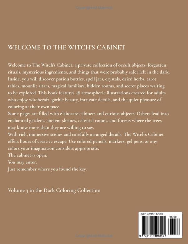 The Witch’s Cabinet: An Occult & Witchcraft Coloring Book for Adults (Dark Coloring Collection: A Gothic Horror Coloring Book Series) image 3