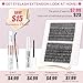 Vznffur Lash Extension Kit 280Pcs C Curl Wispy Individual Lash Clusters 10-16MM Cluster Eyelash Extensions with Lash Bond and Seal Lash Tweezers and Lash Remover