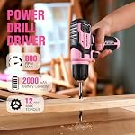 WORKPRO Cordless Power Drill Set with Stackable Tool Box, 8V Cordless Drill Driver and Bit Set, 2.0 Ah Electric Cordless Screwdriver Kit with 3/8" Keyless Chuck, Portable Drill for Home Repair, DIY | 2.0Ah Electric Cordless Screwdriver Kit, 3/8" Keyl