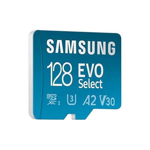 Immagine del prodotto Samsung Memorie Mb-Me128Ka Evo Select Scheda Microsd Da 128 Gb, Uhs-I U3, Fino A 130 Mb/S, Adattatore Sd Incluso, Blu, 1.5 x 1.1 x 0.1 cm 0.26 grammi