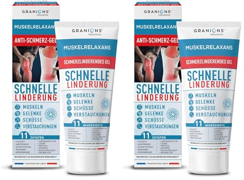 Décontractant Musculaire Gel Anti-Douleur GRANIONS | Soulage rapidement douleurs articulaires, musculaires et post-traumatiques | Effet Cryothérapie, Efficacité scientifiquement démontrée | 100 ml