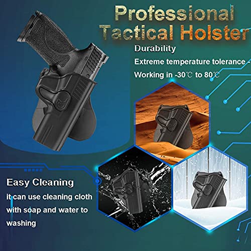 Cavebear Owb Paddle Holster Fits 4.25" Barrel Smith & Wesson M&P 9Mm/40, S&W M&P 40/9Mm M2.0 Full-Size(Not Shield), S&W Sd9 Ve/Sd40 Ve, Outside Waistband Tactical Gun Holsters - Right Handed #TOP6