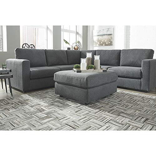 Signature Design By Ashley Candela Modern Square Oversized Ottoman, Dark Gray #TOP5
