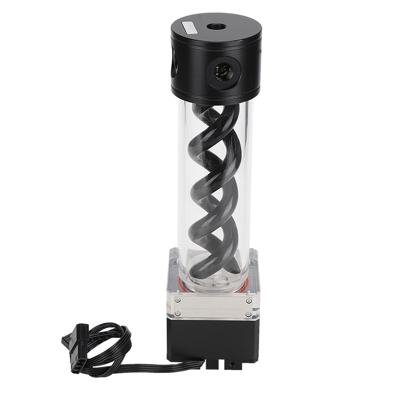 Kit Serbatoio di Raffreddamento ad Acqua, Mini Pompa di Raffreddamento ad Acqua 800L/H, Serbatoio della Pompa di Raffreddamento ad Acqua Anodo in Alluminio 4 Metri Testa Accessori (Nero)