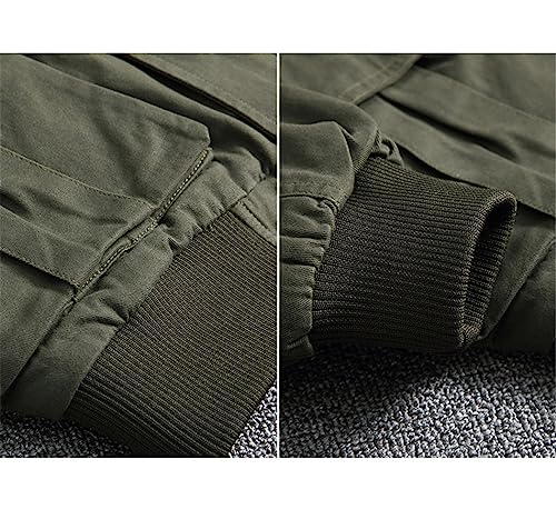 FULBHPRINT Men camouflageMilitary Outerwear Army Thicken Fleece Windbreaker Coat Wear-Resistant Work Jacket3