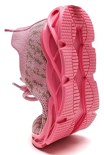 Kkdom Toddler Boys Girls Shoes Lightweight Breathable Sneakers Kids Athletic Tennis Shoes For Running Walking Pink #TOP5