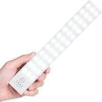 Vista 1 de Alivation 36 luces LED para armario con sensor de movimiento, funciona con pilas, iluminación debajo del gabinete, luz con sensor de movimiento