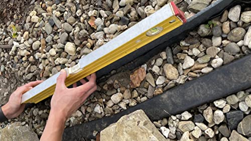 Wacredo Premium Flexboard Rasenkante grau 25 m Beetumrandung Beeteinfassung Mähkante Profilkante 14 cm hoch 25m x 14cm x 0,7cm recycelter Kunststoff Recycling Schiefergrau Einfassung