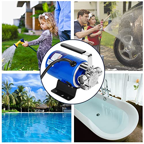 Image of TecHome Water Pump, 115V 1 /10HP 330GPH Water Transfer Utility Pump, With ON /OFF Switch And Suction Hose Kit.