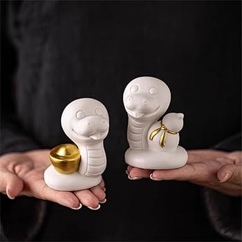 Amazon.co.jp: 干支 巳 置物 へび 白蛇 玄関 縁起物 ヘビ 蛇