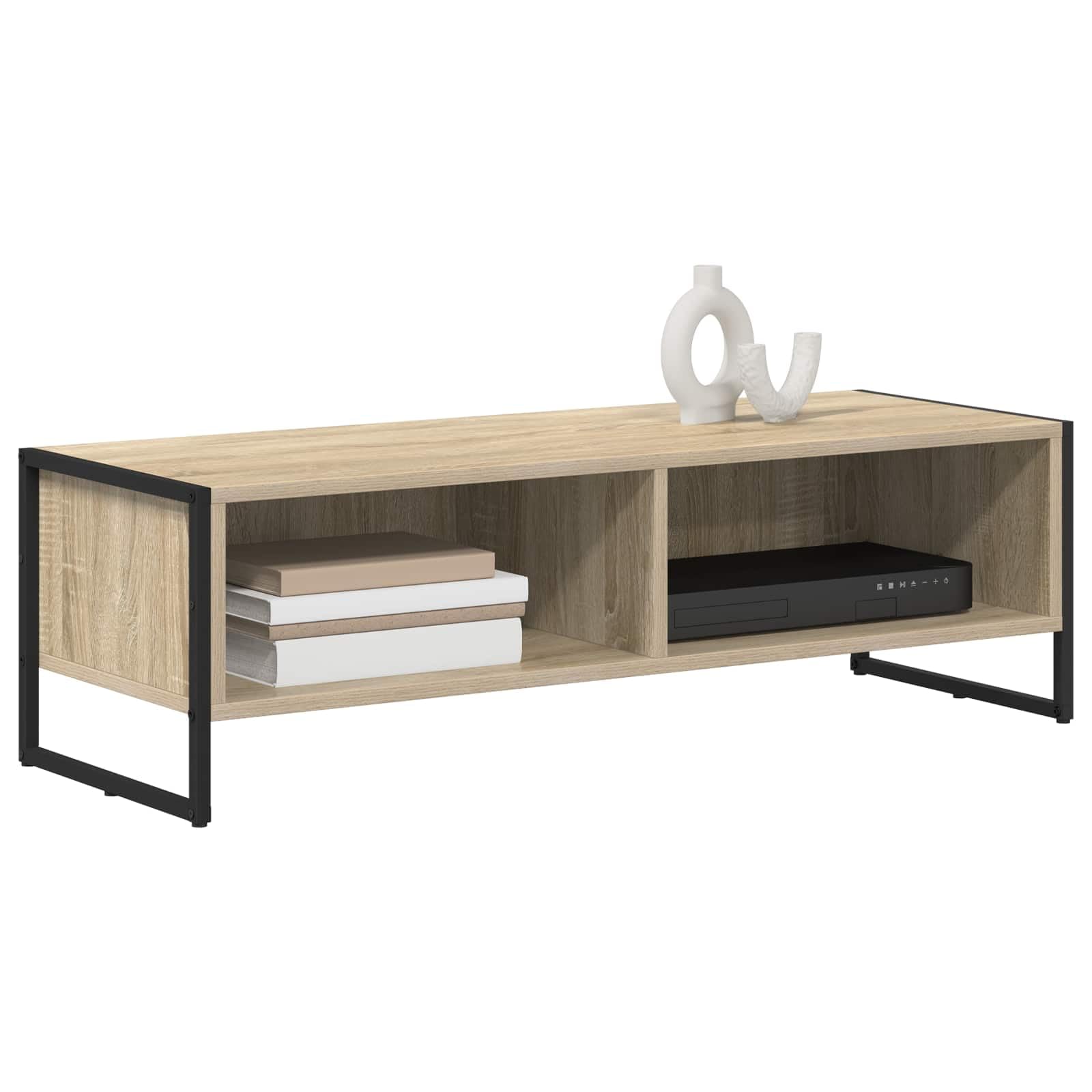 vidaXL TV Cabinet Sonoma 100 x 36.5 x 30.5 cm Engineered Wood, Living Room, Modern Rectangular TV Cabinet, Durable Electronics Storage, Eco-Friendly Home Furniture, Functional Organizer