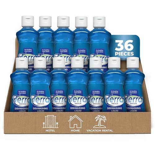 Image of 1-Shoppe All-in-Kit Terra Breeze Hotel Liquid Dish Soap Detergent, 3.5 oz (Case of 36)