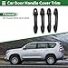 Motoforti Car Door Handle Cover Trim, Side Door Handle Cover, for Toyota RAV4 2013-2018, ABS Carbon Fiber Black 1 Set